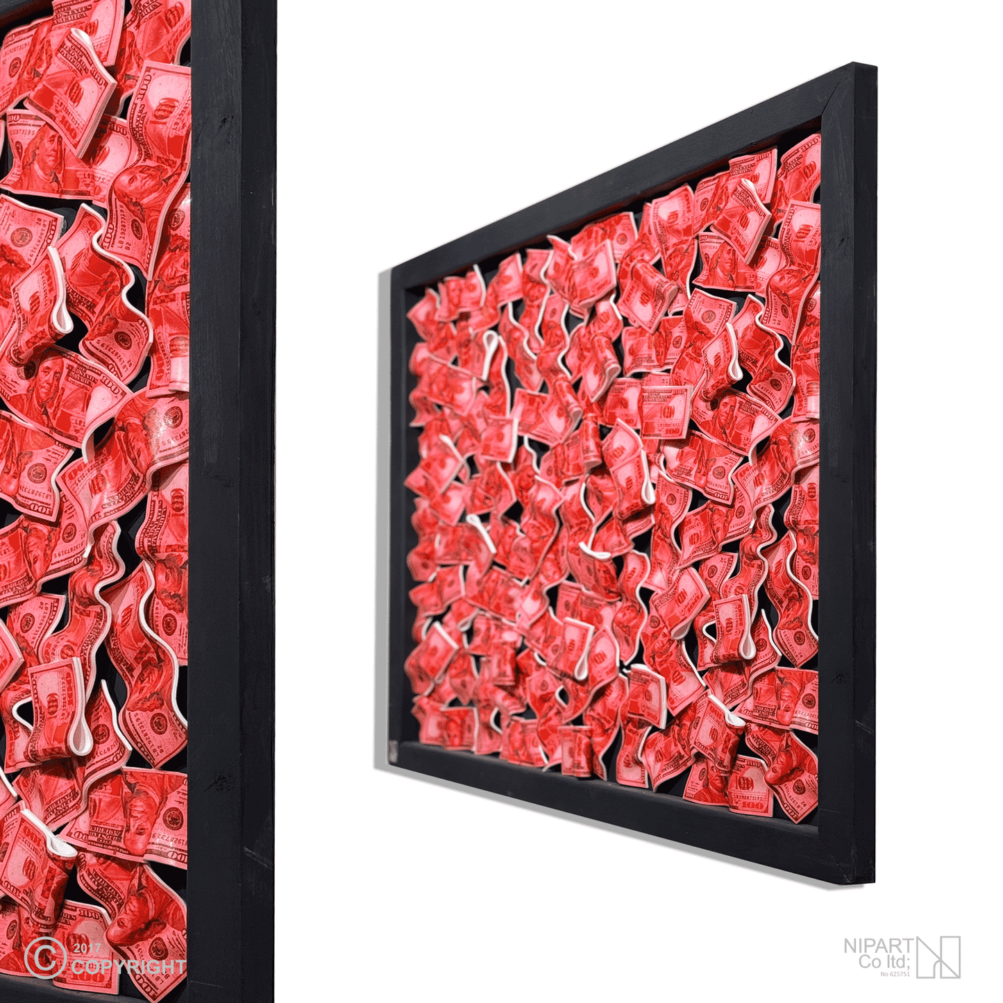 Red Money Wall Dollar Sign