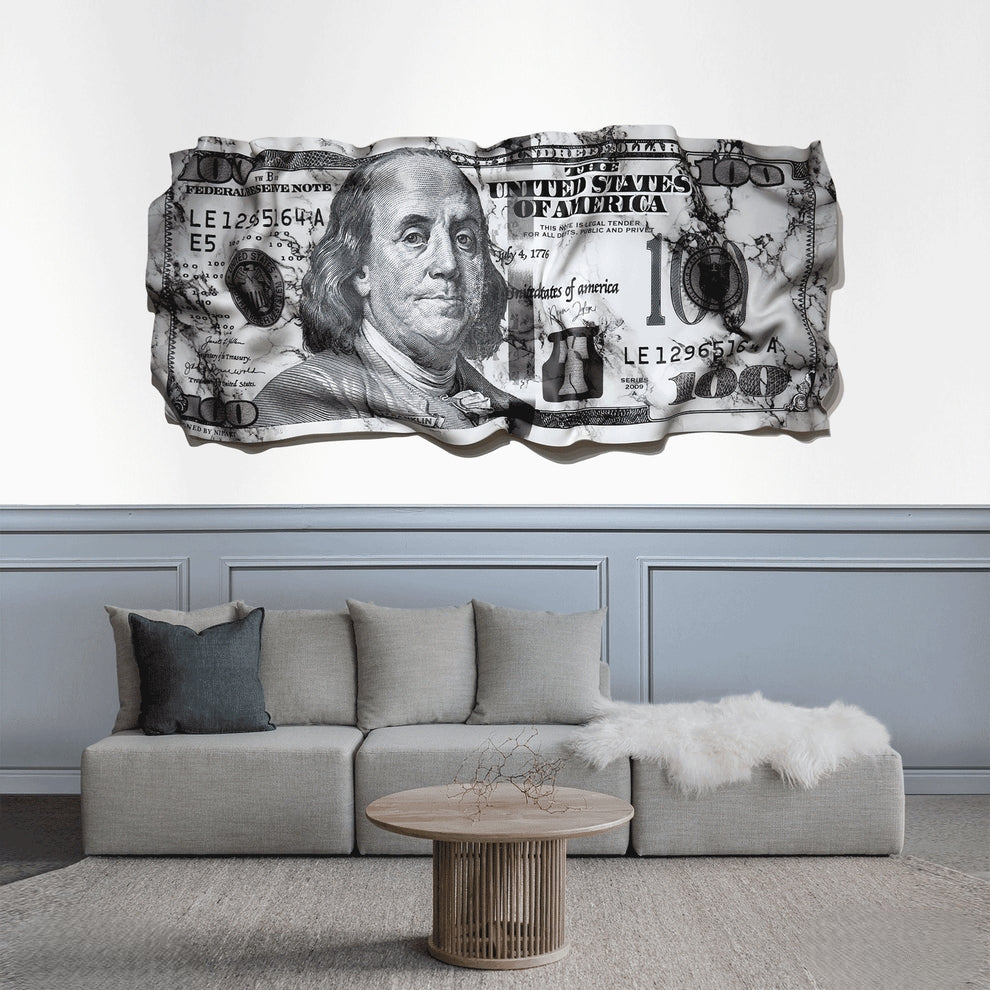 Marbled $100 Deformed Banknote