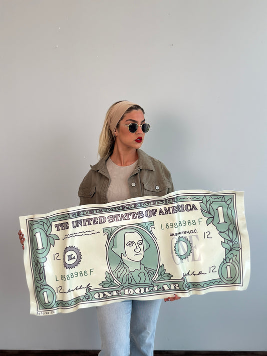 Minimalist one dollar jade plaque