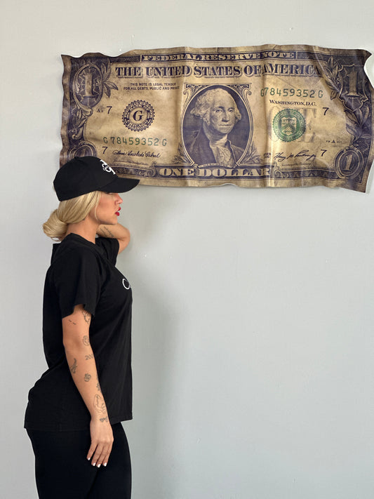 Burnt one dollar bill