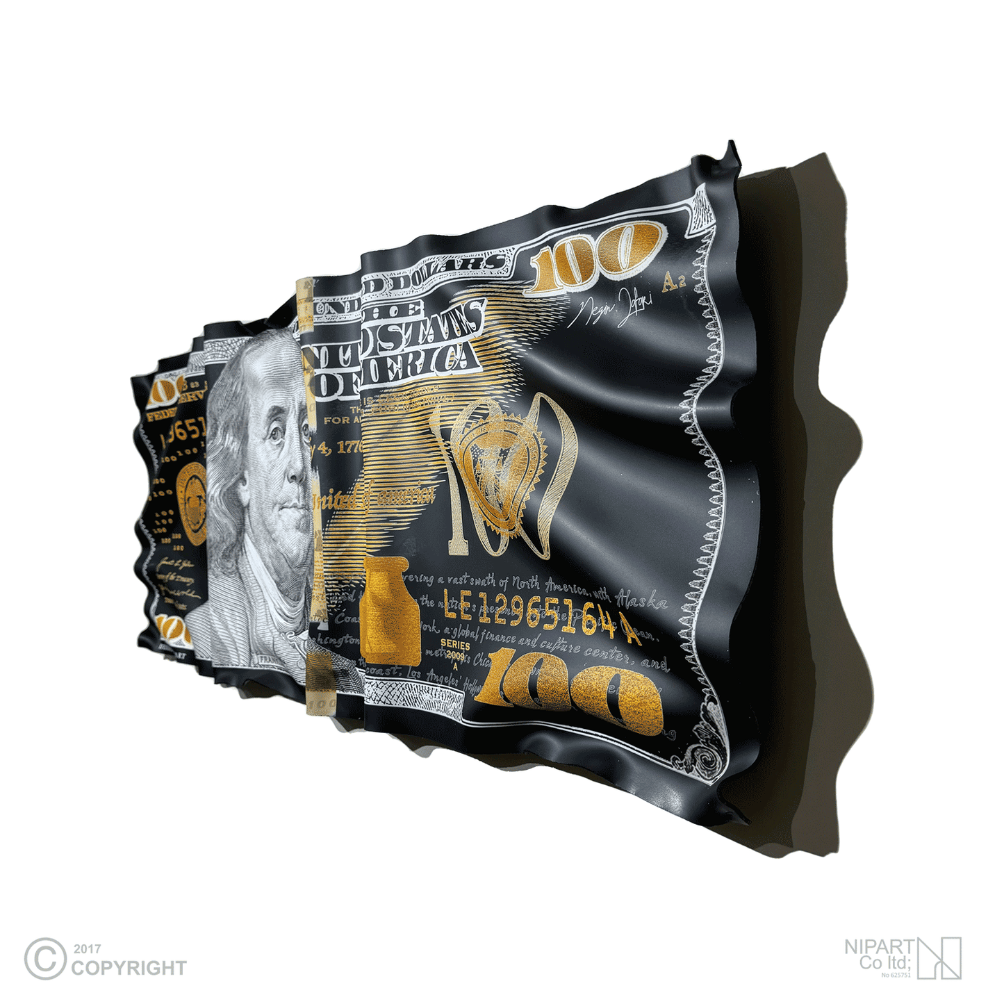 Black and gold dollar bill