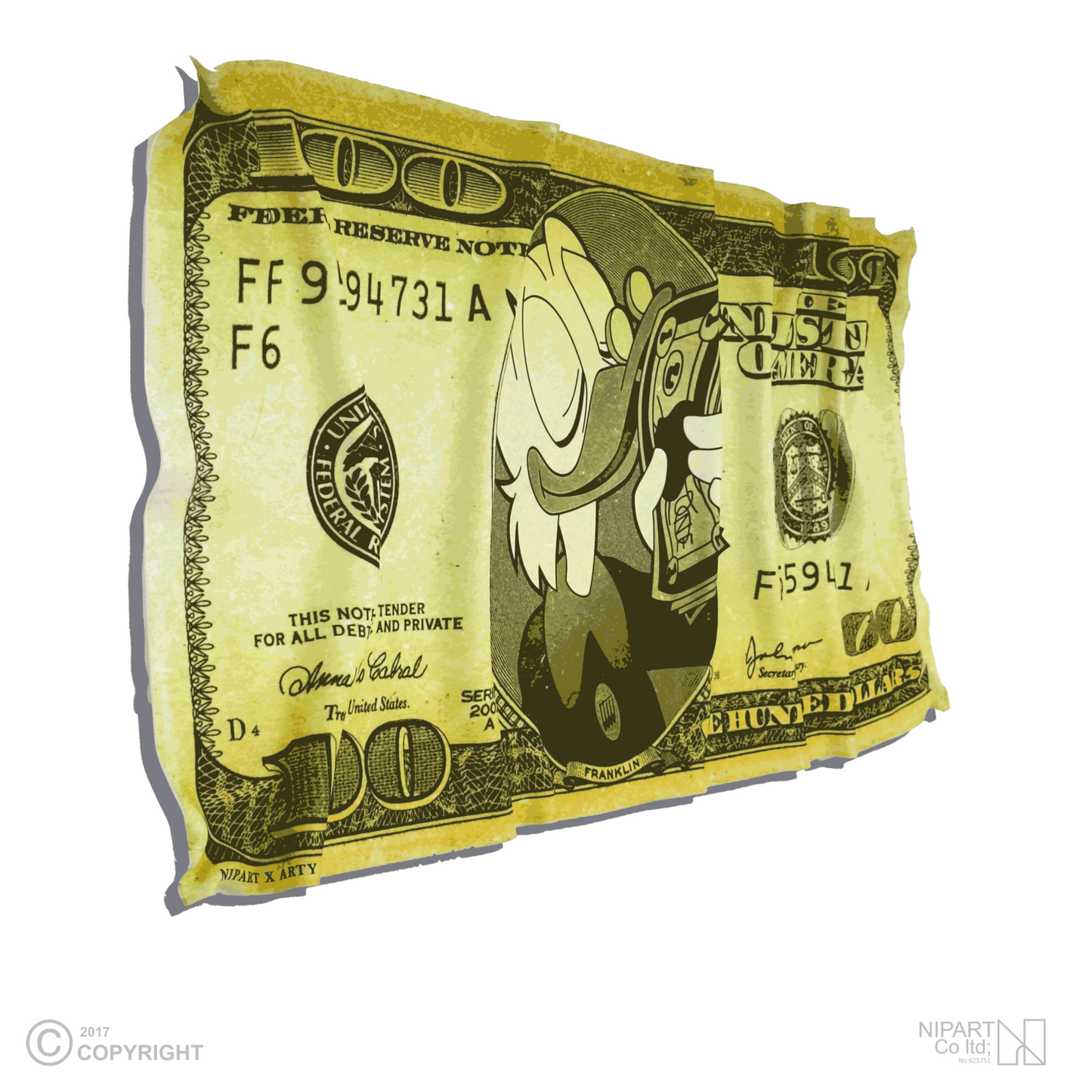 Donald Duck dollar bill