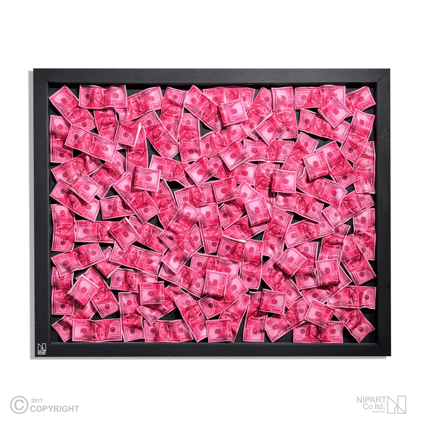 Pink Money Wall Dollar Sign