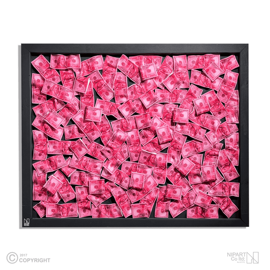 Pink Money Wall Dollar Sign