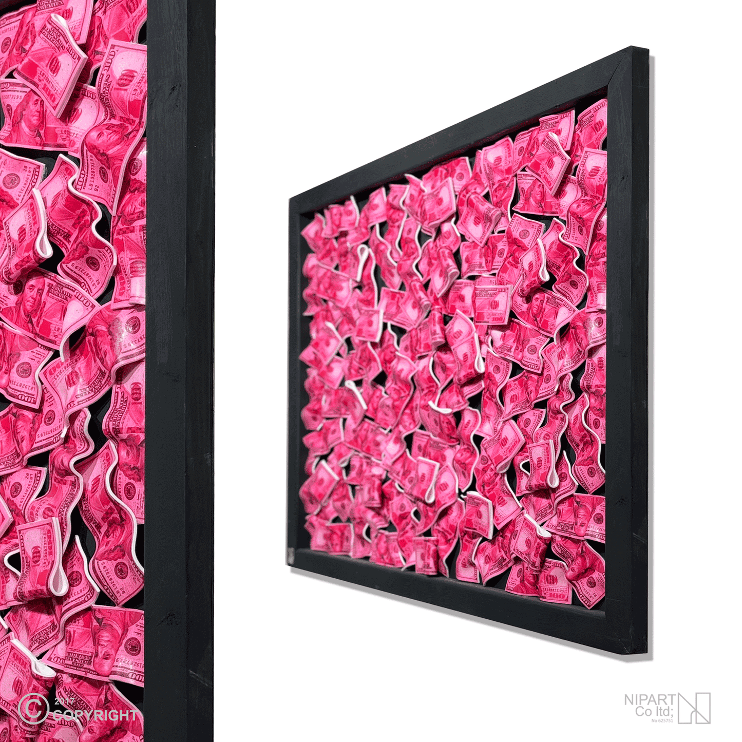 Pink Money Wall Dollar Sign