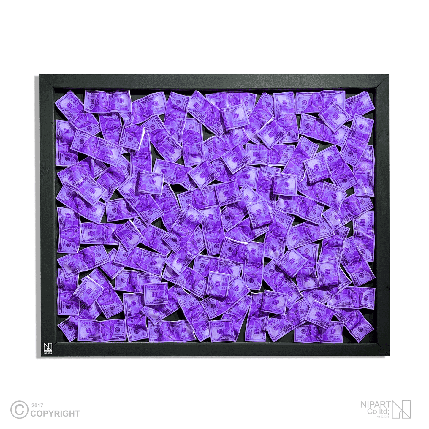 Purple Money Wall Dollar Sign