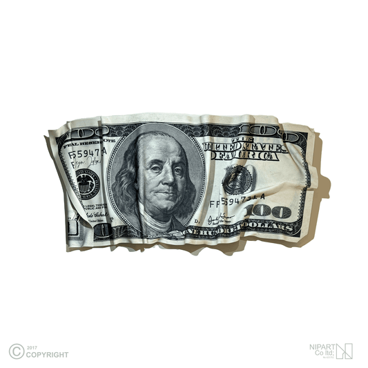 Marbled $100 Deformed Banknote