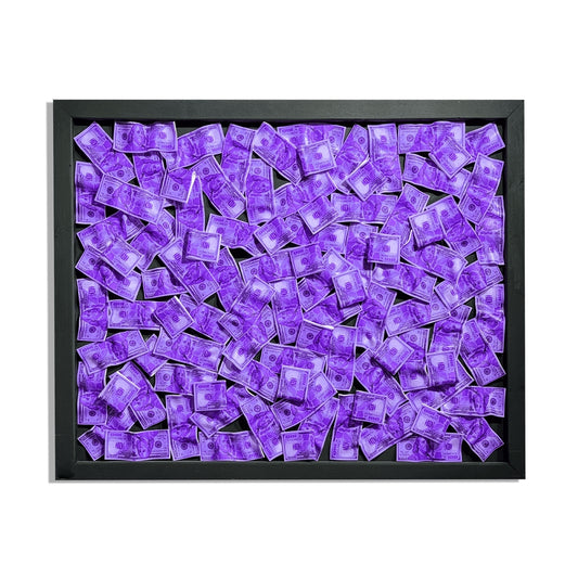 Purple Money Wall Dollar Sign