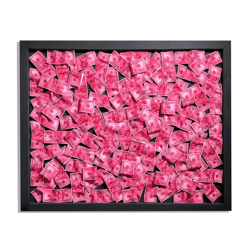Pink Money Wall Dollar Sign