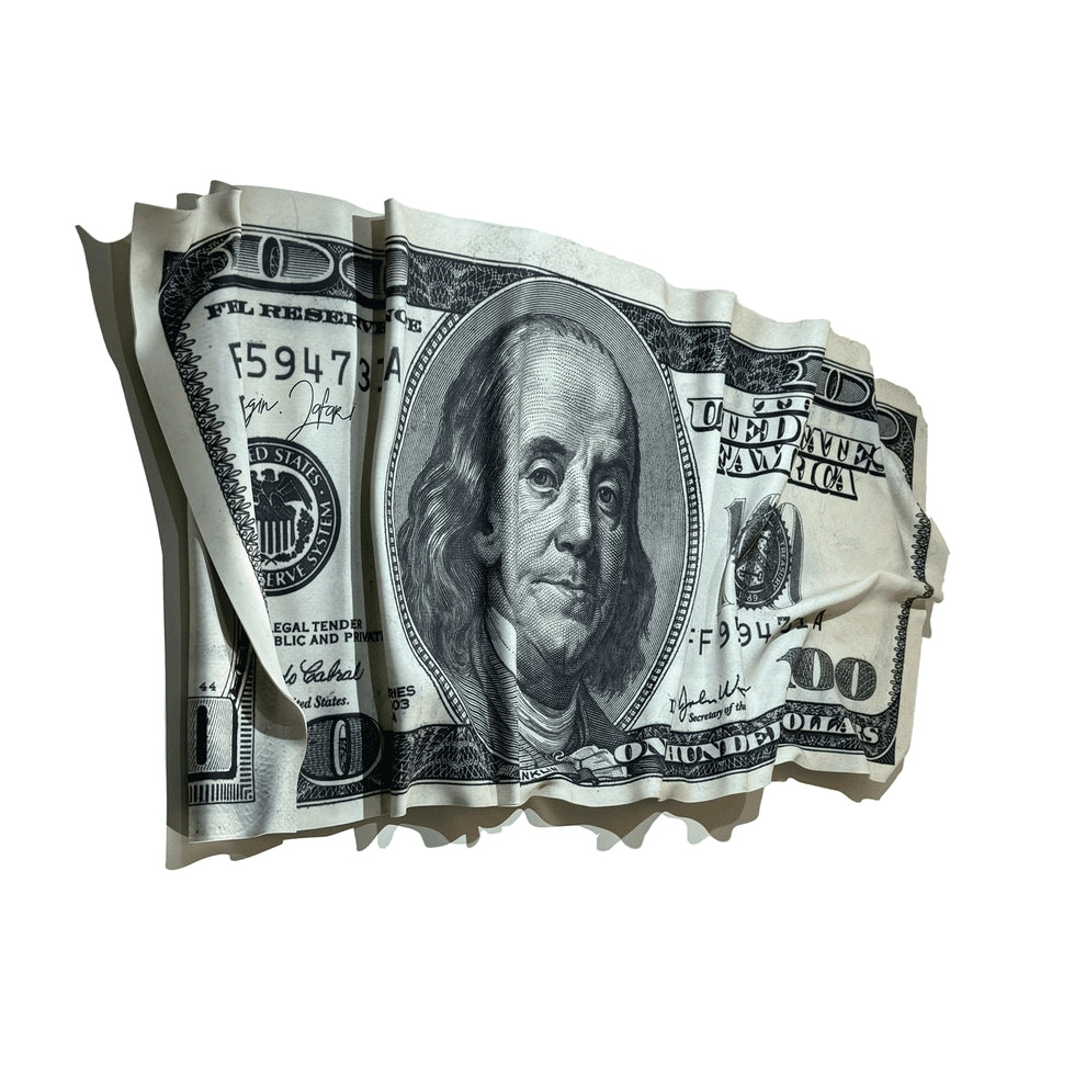 Marbled $100 Deformed Banknote