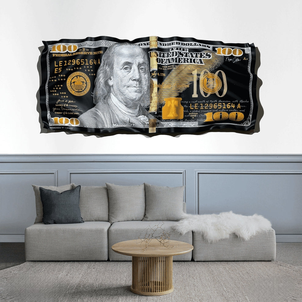 Black and gold dollar bill