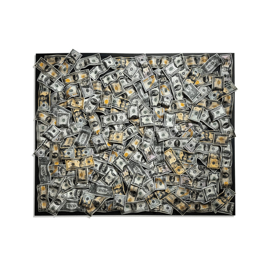 Money Wall Sign of Different Dollars