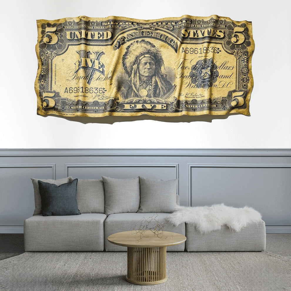 Original Indian $5 bill