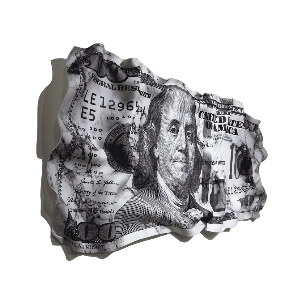 Marbled $100 Deformed Banknote
